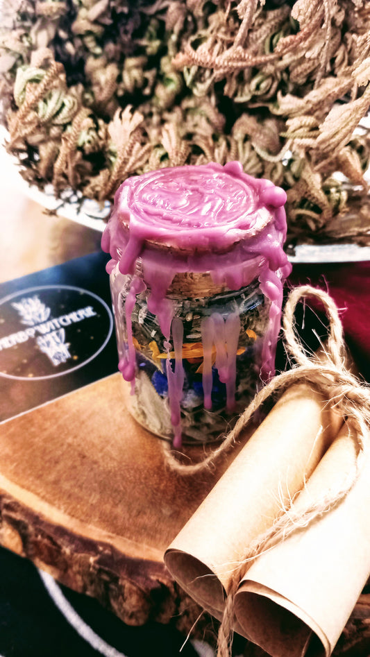 Fiole magique spell jar personnalisée
