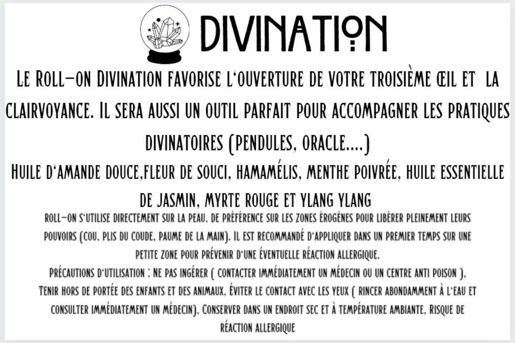 Roll-on Divination - Développe l'intuition - 10ml