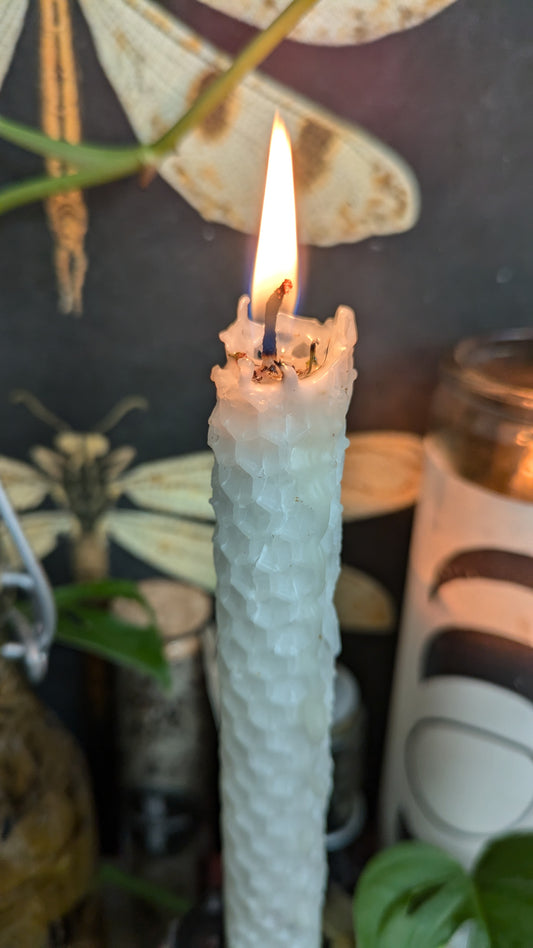 Bougie rituel intentions à la Lune