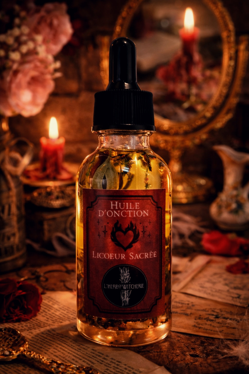 Huile d’onction Licoeur Sacrée – Désir, magnétisme & union des énergies