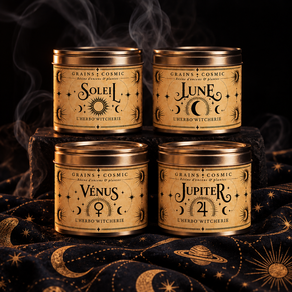 Coffret grain cosmic - Soleil, Lune, Vénus & Jupiter