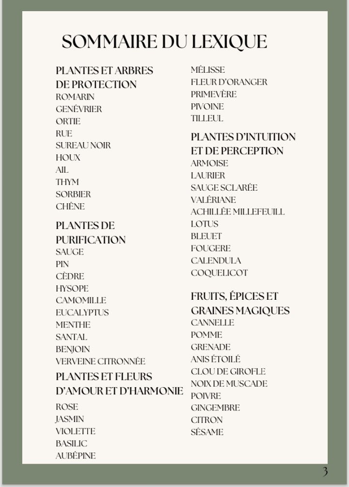 Lexique de magie végétale
Correspondances et usages magiques des plantes (pdf)