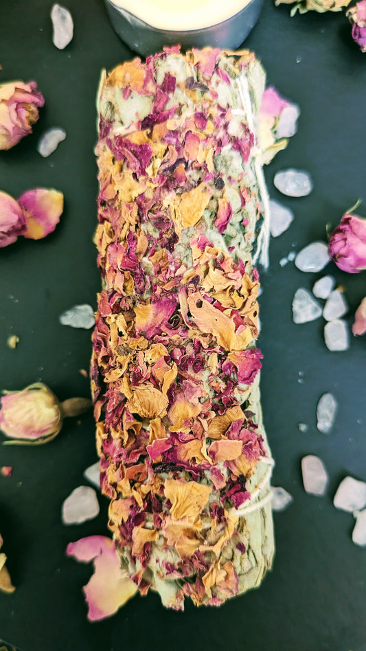 Sauge blanche et rose de Castille